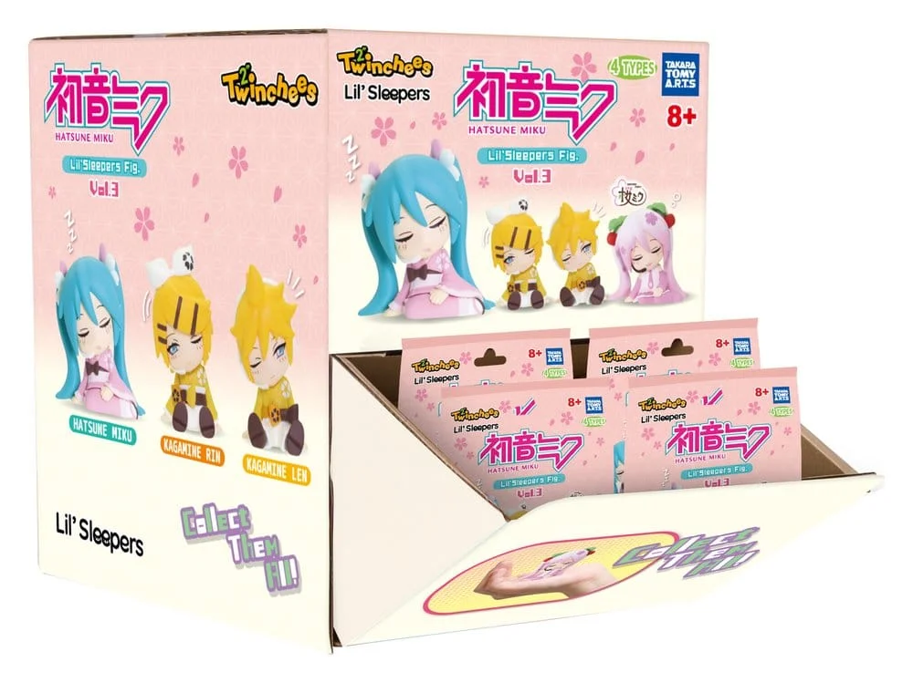 Hatsune Miku Twinchees Mini Figures Lil' Sleepers Wave 3 5cm Blind Pack - 1 Unidade